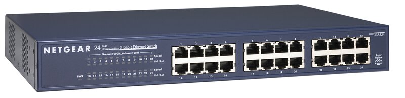 Netgear JGS524 v2 ProSafe – 24-Port 10/100/1000 Mbps Gigabit Switch / Rackmount / Unmanaged