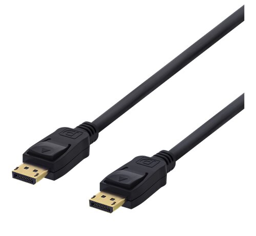 Deltaco DisplayPort-kabel 0.5m – Svart