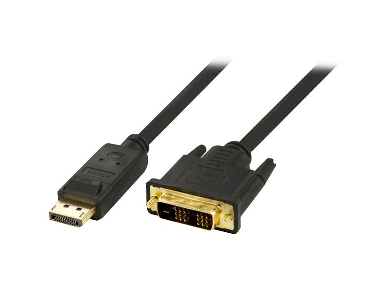 Deltaco DisplayPort till DVI monitorkabel 20-pin (1m)