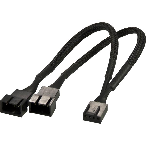 Product Image for Akasa förgreningskabel för 4-pins PWM-fläktar 0,1m (Svart)