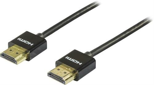 Deltaco HDMI-kabel Tunn / 2m – Svart