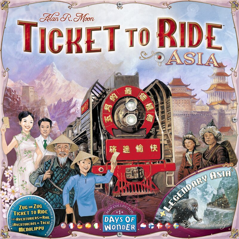 Ticket To Ride Map Collection No 1 – Team Asia & Legendary Asia Expansion (Nordic+Eng)