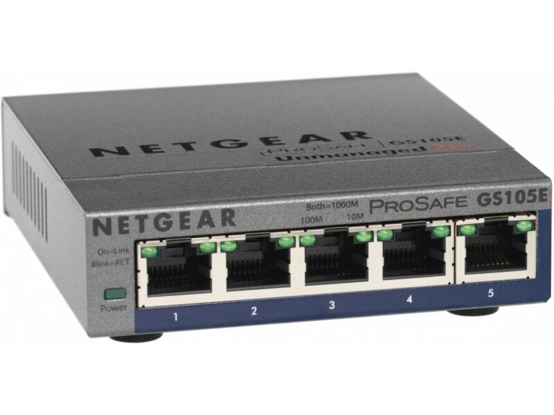 Netgear GS105E v2 ProSafe Plus – 5-Port / Gigabit Switch / Managed