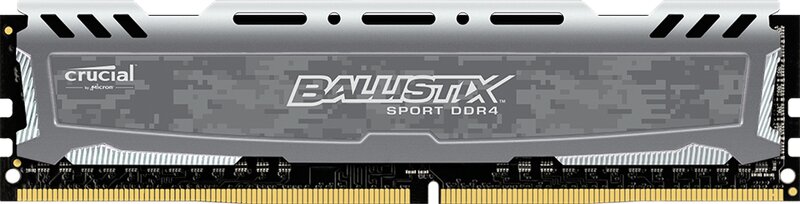 White Crucial Ballistix Sport LT 2400 MHz DDR4 DRAM Desktop Gaming Memory Single 4GB CL16 BLS4G4D240FSC