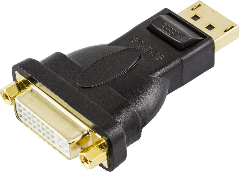 Deltaco DisplayPort till DVI-D singlelink adapter ha – ho