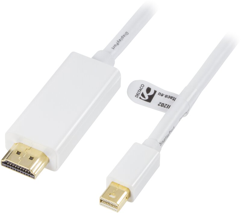 Deltaco Mini-DisplayPort till HDMI-kabel 2m