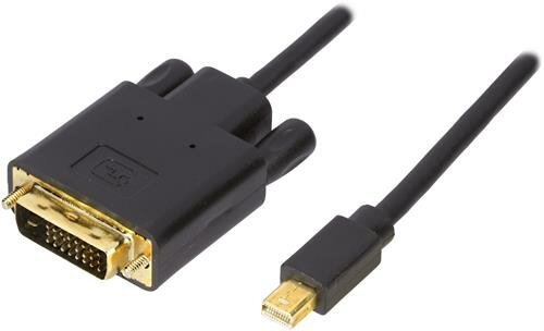 Deltaco Mini-DisplayPort till DVI-kabel 1m – Svart