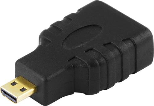 Deltaco HDMI-adapter Micro HDMI hane – HDMI hona