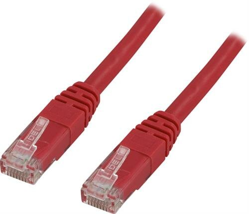 Deltaco UTP Cat6 Nätverkskabel / 7m - Röd