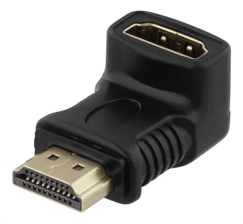 Deltaco HDMI-adapter vinklad nedåt