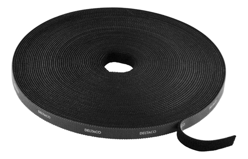Product Image for Deltaco Kardborreband 10mm bredd - 15m - Svart