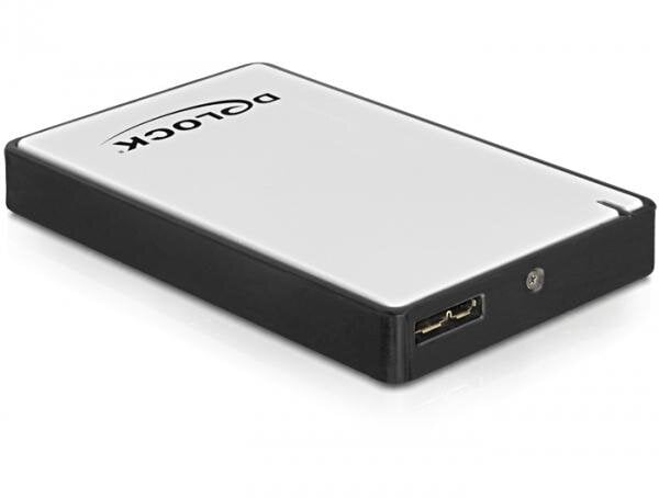 Delock kabinett för 1,8" micro SATA HDD, USB 3.0 - Grå/Svart