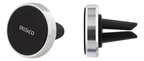 DELTACO bilhållare med magnet för ventilationsgaller, för smartphones, svart