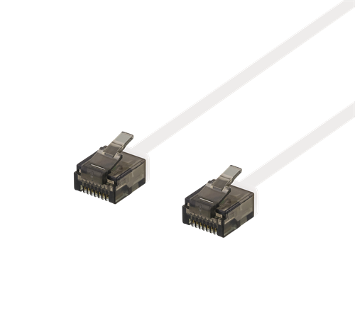 Product Image for Deltaco UTP Cat6a Nätverkskabel Flat / 0.3m - Vit