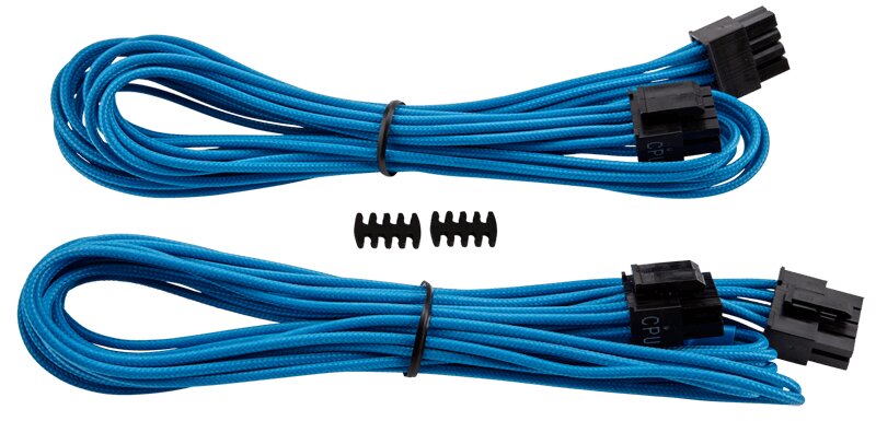 Corsair Individually Sleeved EPS/ATX 12V Cables 2-Pack / RMi RMx – Blå