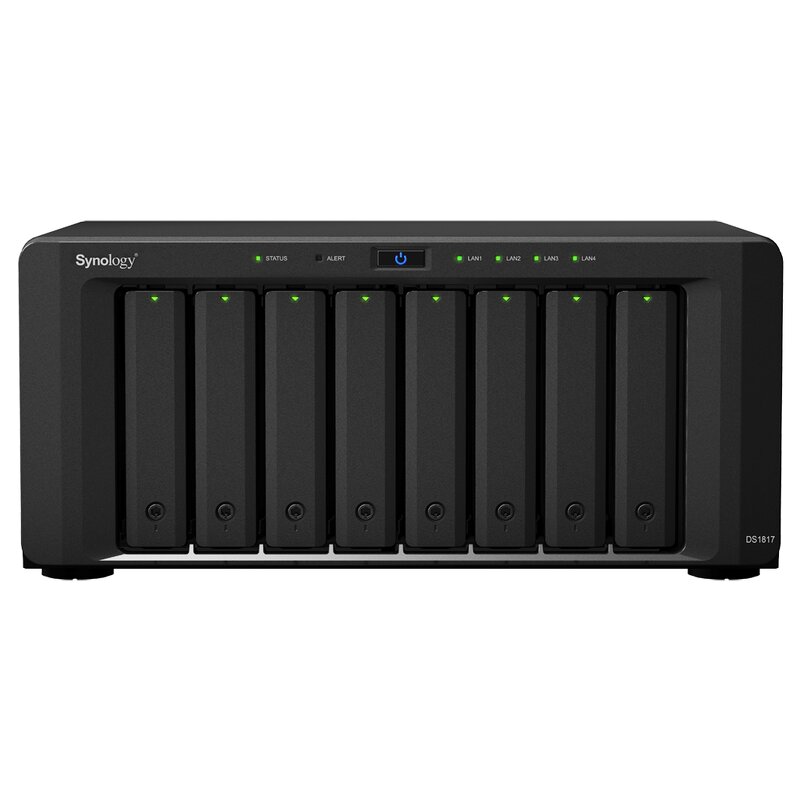 Synology DiskStation DS1817 / 8 fack / 1,7GHz Quad Core / 4GB RAM / 4 LAN / Hårdvarukryptering