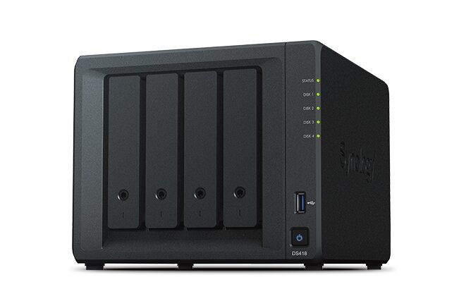 Synology DiskStation DS418 - 4 fack / 1,4GHz Quad Core / 2GB RAM / x LAN /