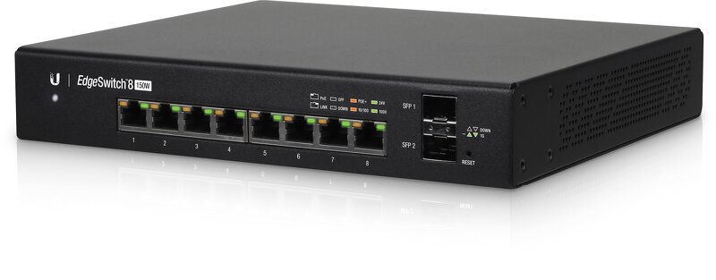 Ubiquiti EdgeSwitch ES-8-150W – 8-Port / Gigabit Switch / POE+ / Passive24/48 / Managed