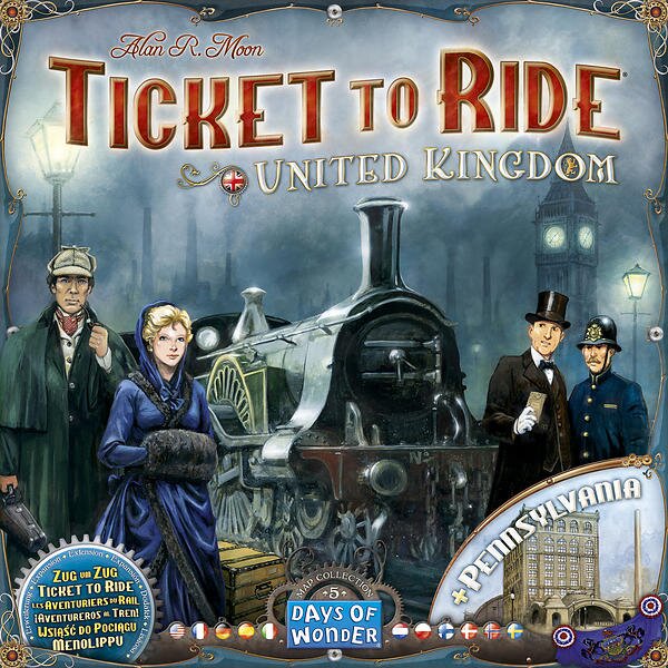Ticket To Ride Map Collection No 5 – United Kingdom & Pennsylvania Expansion (Nordic+Eng)