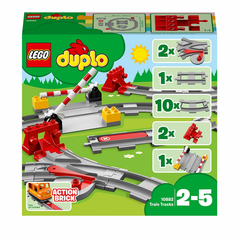 Product Image for LEGO DUPLO Town Train Tracks 10882