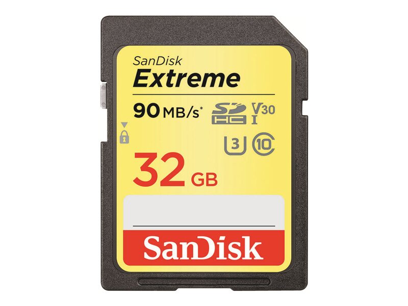Sandisk SDHC Extreme - 32GB / Class 10 / UHS-I / U3