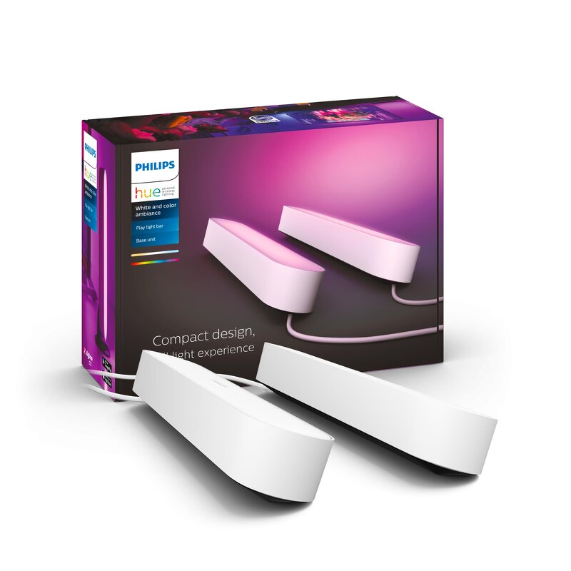 Philips Hue Hue White and Color Ambiance Play / Vit / 2-pack