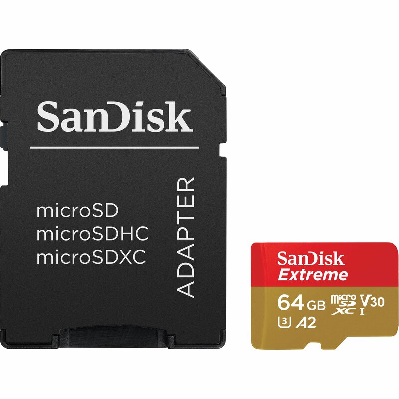 SanDisk Extreme – 64GB / microSDXC / Class 10 / UHS-1 / Adapter