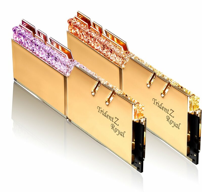 G.Skill Trident Z Royal RGB Gold 16GB (2x8GB) / 3200MHz / DDR4 / CL16 / F4-3200C16D-16GTRG