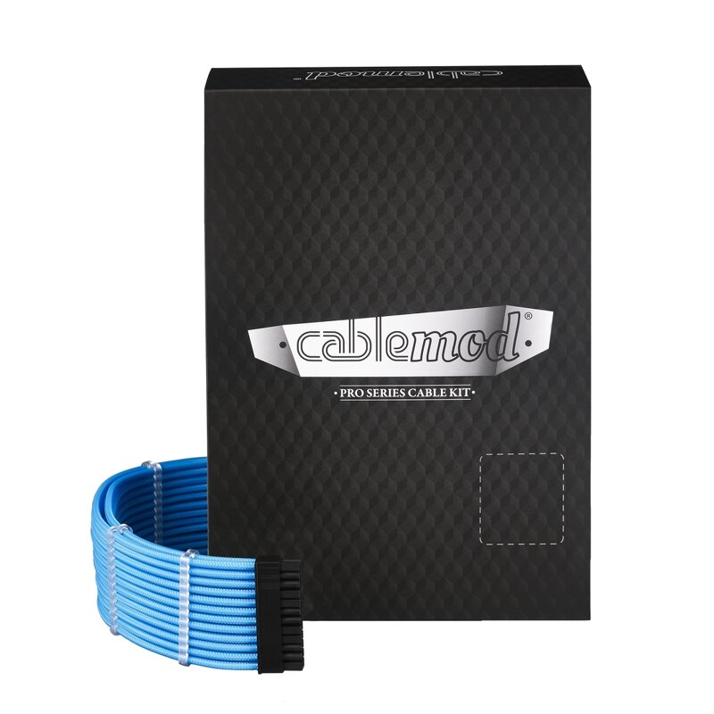 CableMod PRO ModMesh C-Series RMi RMx Cable Kit – ljusblå