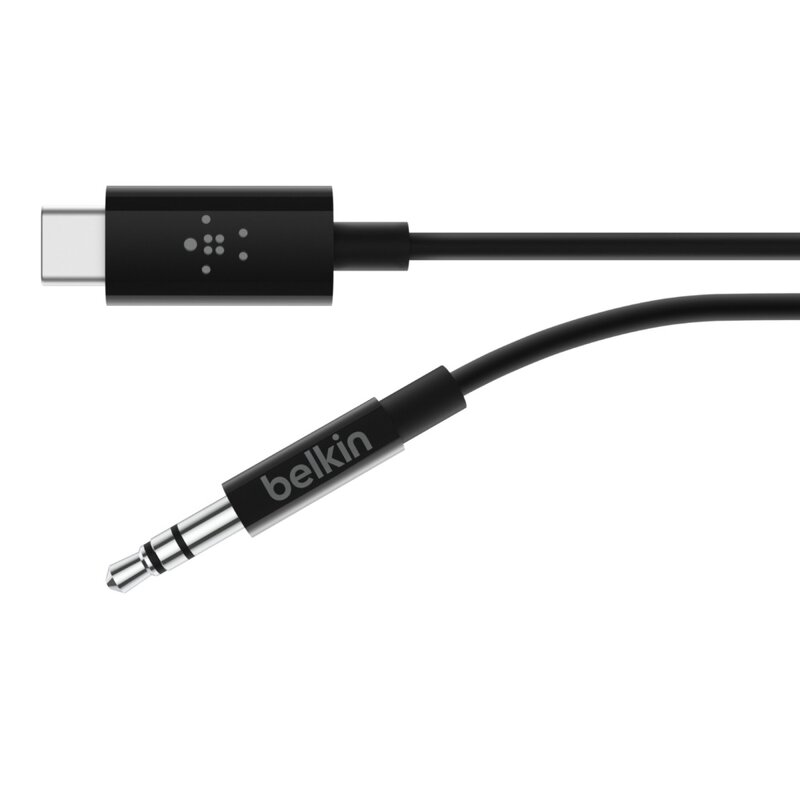 Belkin USB-C to 3.5 mm Audio Kabel – Svart