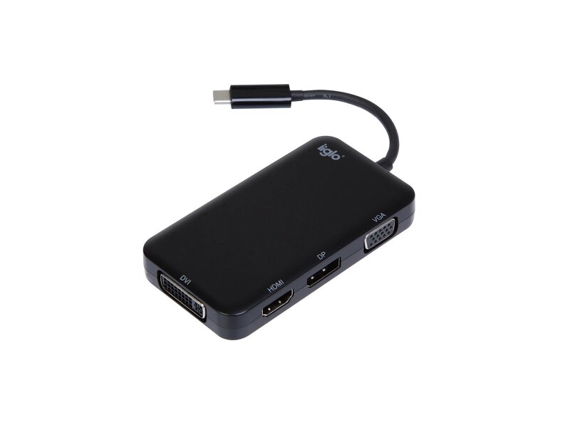 iiglo USB-C Multiadapter - Svart