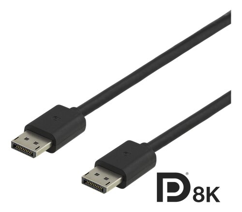 Deltaco DisplayPort 1.4-kabel Svart – 3m
