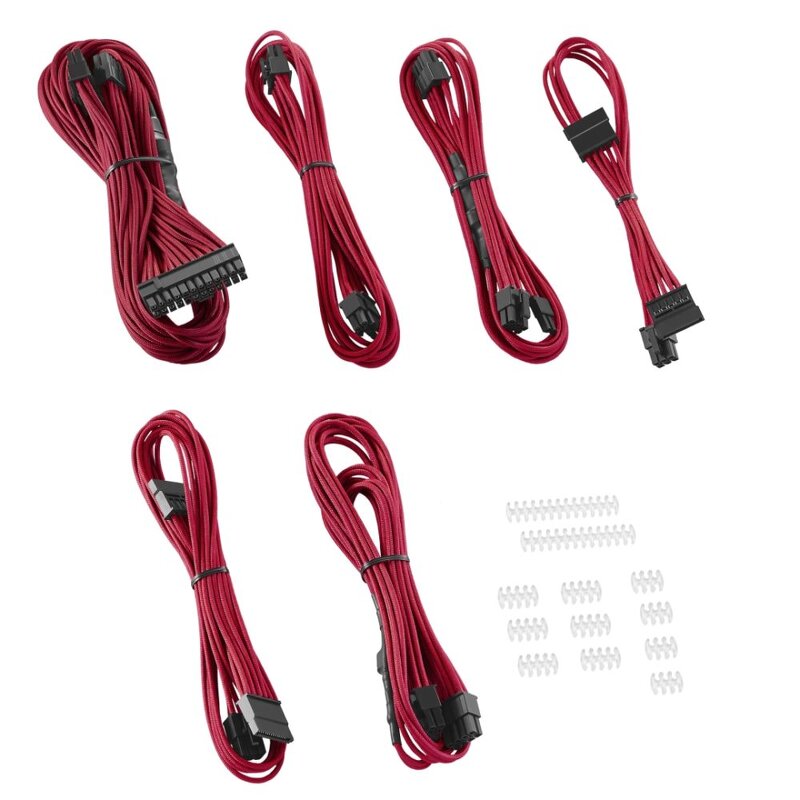 CableMod ModFlex C-Series RMi RMx Essentials Cable Kit – Röd