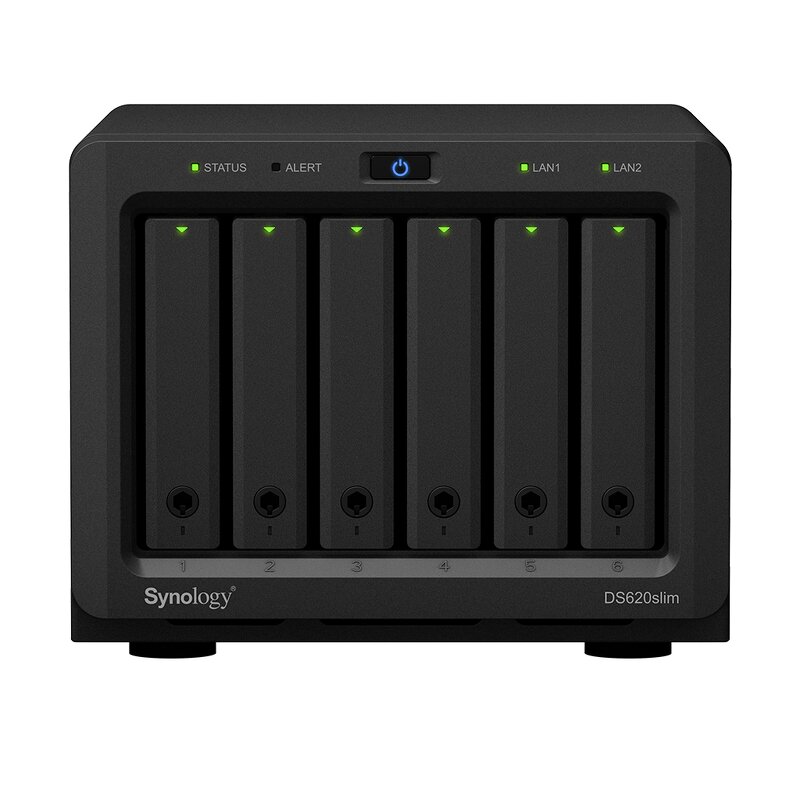 Synology DiskStation DS620slim - 6 fack / 2,5GHz Intel Celeron J3355 / 2GB RAM / x LAN