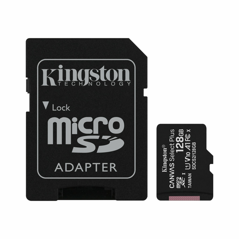 Product Image for Kingston microSDXC Canvas Select Plus - 128GB / Class 10 / UHS-1 / Adapter