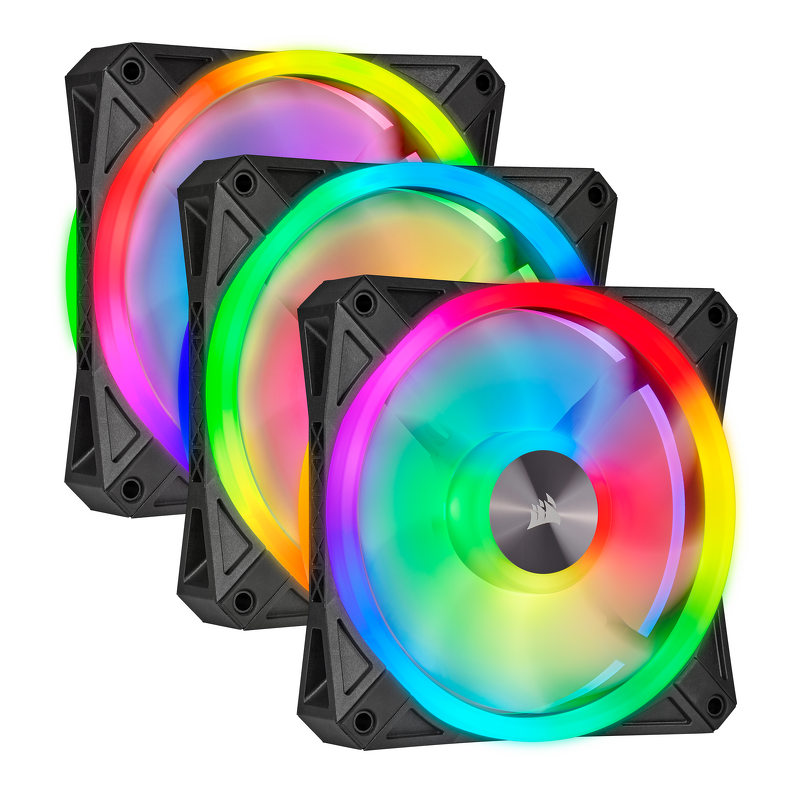 Product Image for Corsair QL120 / iCUE-RGB / PWM / 120mm / 3-pack - Svart