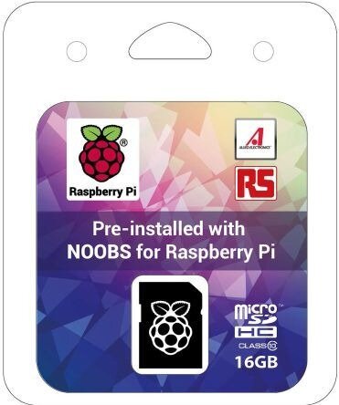 Minneskort för Pi 4, microSDHC, 16GB, förinstallerat med NOOBS