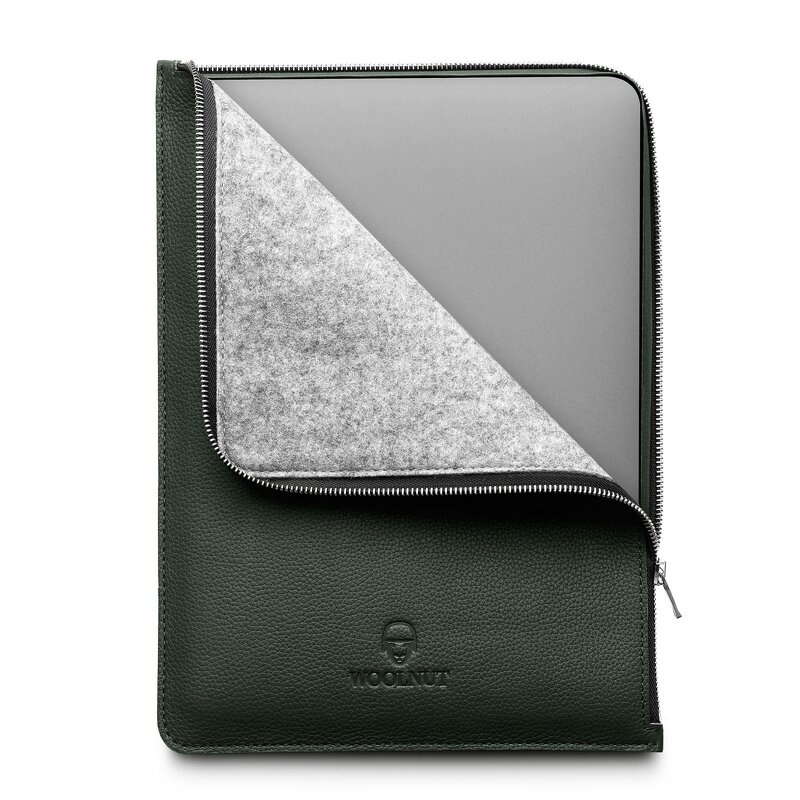 Woolnut MacBook Pro & Air 13 tum (Nya Modellen) Läderfolio - Grön