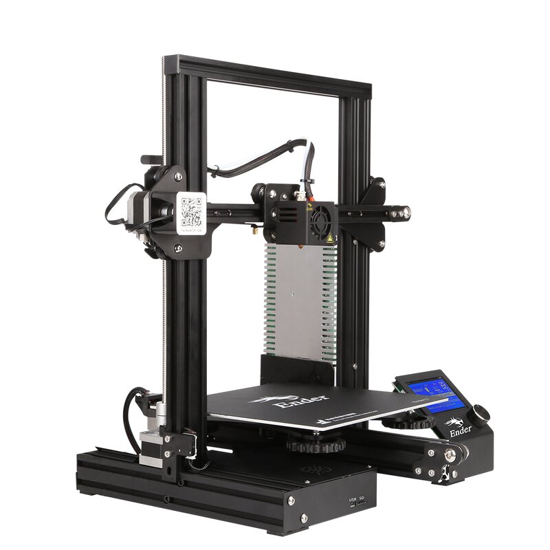 Creality 3D Ender-3 V2 uppgraderad gör-det-själv 3D-skrivarsats 220 x 220 x  250 mm utskriftsstorlek ultratyst moderkort, kiselglasplattform, integrerad  kompakt storlek, medelbra strömförsörjning : : Industriella  verktyg & produkter