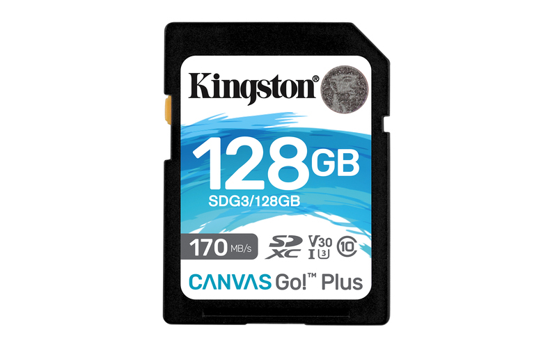 Product Image for Kingston Canvas Go Plus SDXC - 128GB / UHS-I U3 / V30