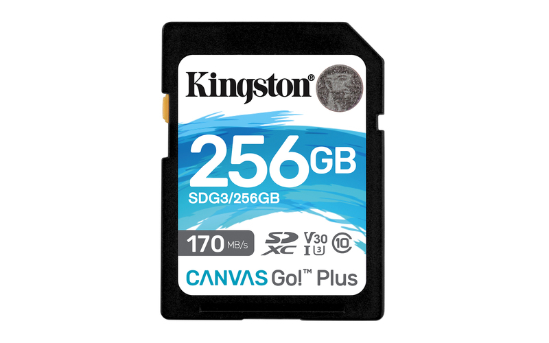 Product Image for Kingston Canvas Go Plus SDXC - 256GB / UHS-I U3 / V30