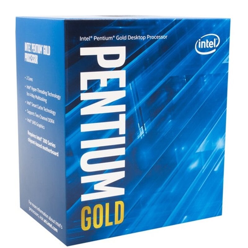 Intel Pentium Gold – G-6400 – 2 kärnor / 4 trådar / 4 GHz / 4MB / Socket 1200