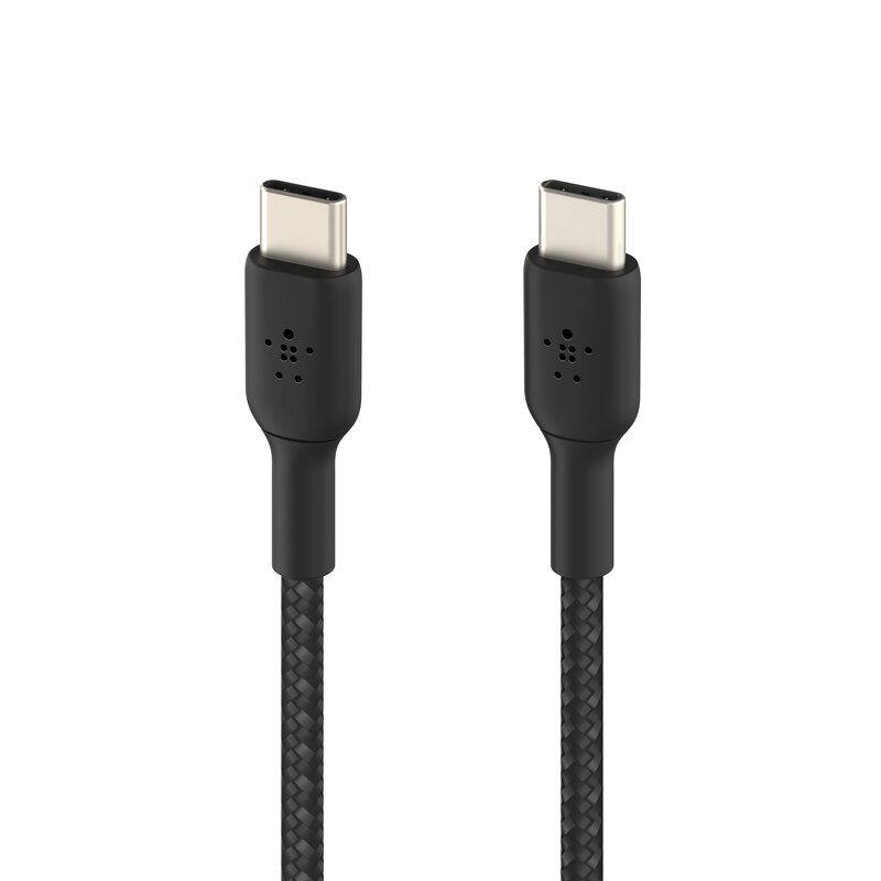 Belkin – Nylonflätad USB-C till USB-C kabel 1 meter – Svart