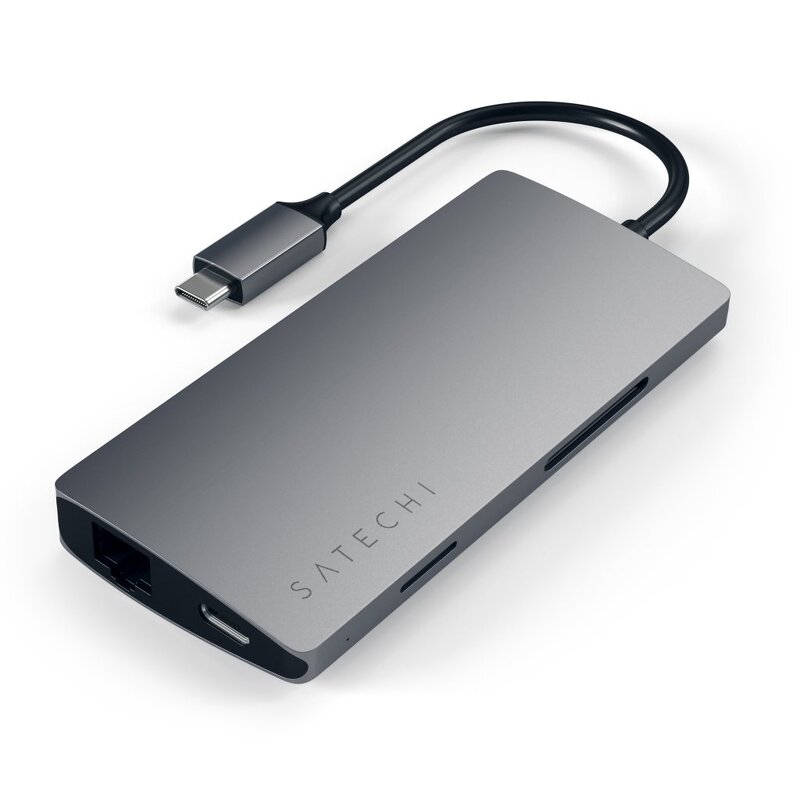 Satechi USB-C Multi-Port Adapter 4K Gigabit Ethernet V2 – Space Grey
