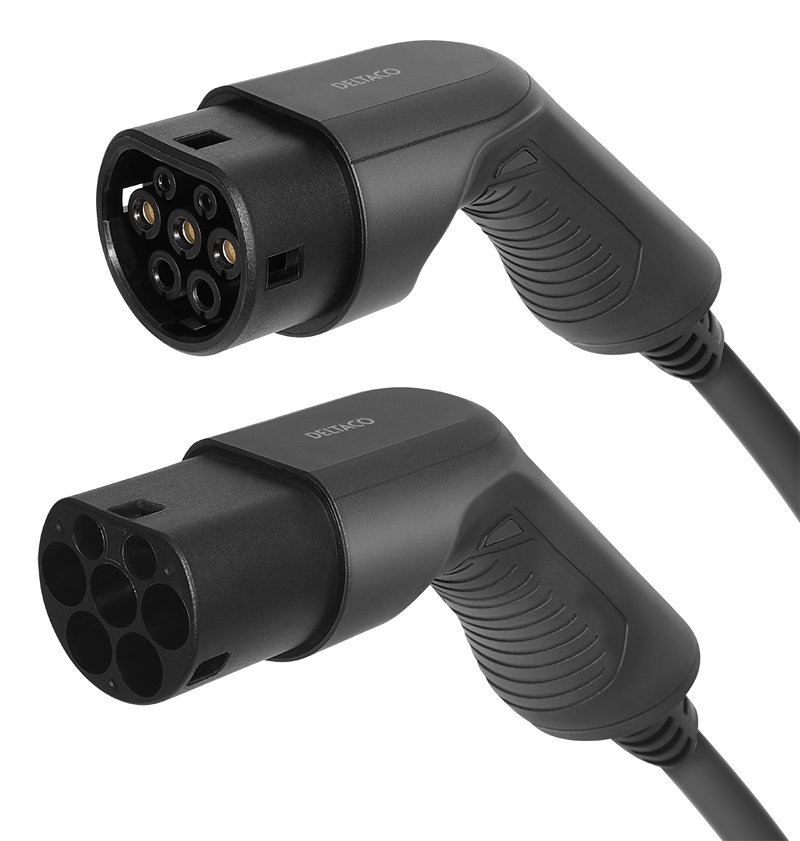 Product Image for DELTACO e-Charge laddkabel, typ 2 till typ 2, 3 fas, 32A, 22KW, 5m