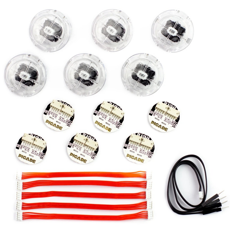Product Image for Pimoroni - Picade Plasma Kit illuminated Arcade Buttons - 6-button kit