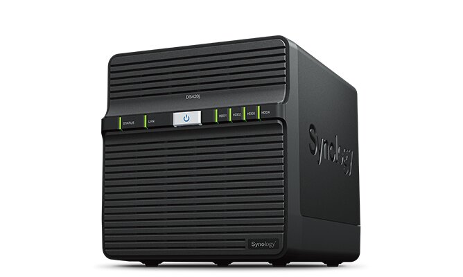Synology DS420j – 4 fack / 1.4 GHz Quad Core / 1 GB RAM