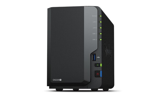 Synology DiskStation DS220+ - 2 fack / 2,0GHz Dual Core / 2GB RAM / x LAN /
