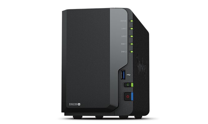 Synology DiskStation DS220+ – 2 fack / 2,0GHz Dual Core / 2GB RAM / x LAN /