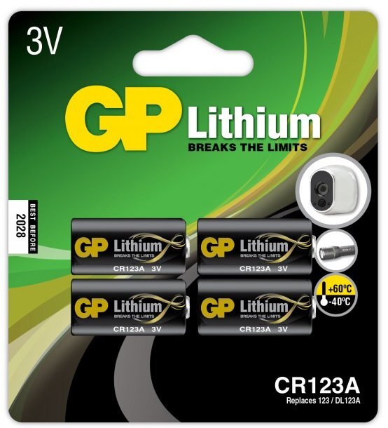 GP Batteries GP Lithium CR 123A 3V (4 pack)
